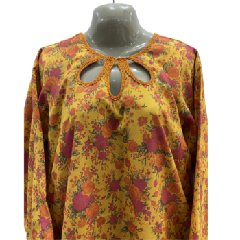 Yellow  Mustard Dhank 3 piece - Image 2