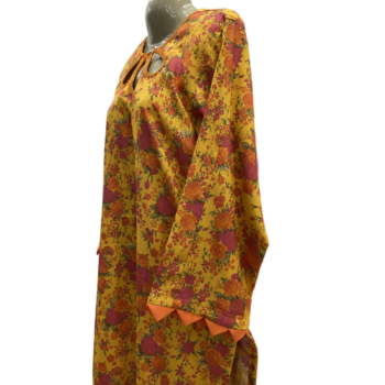 Yellow  Mustard Dhank 3 piece - Image 3