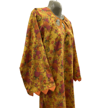 Yellow  Mustard Dhank 3 piece - Image 4